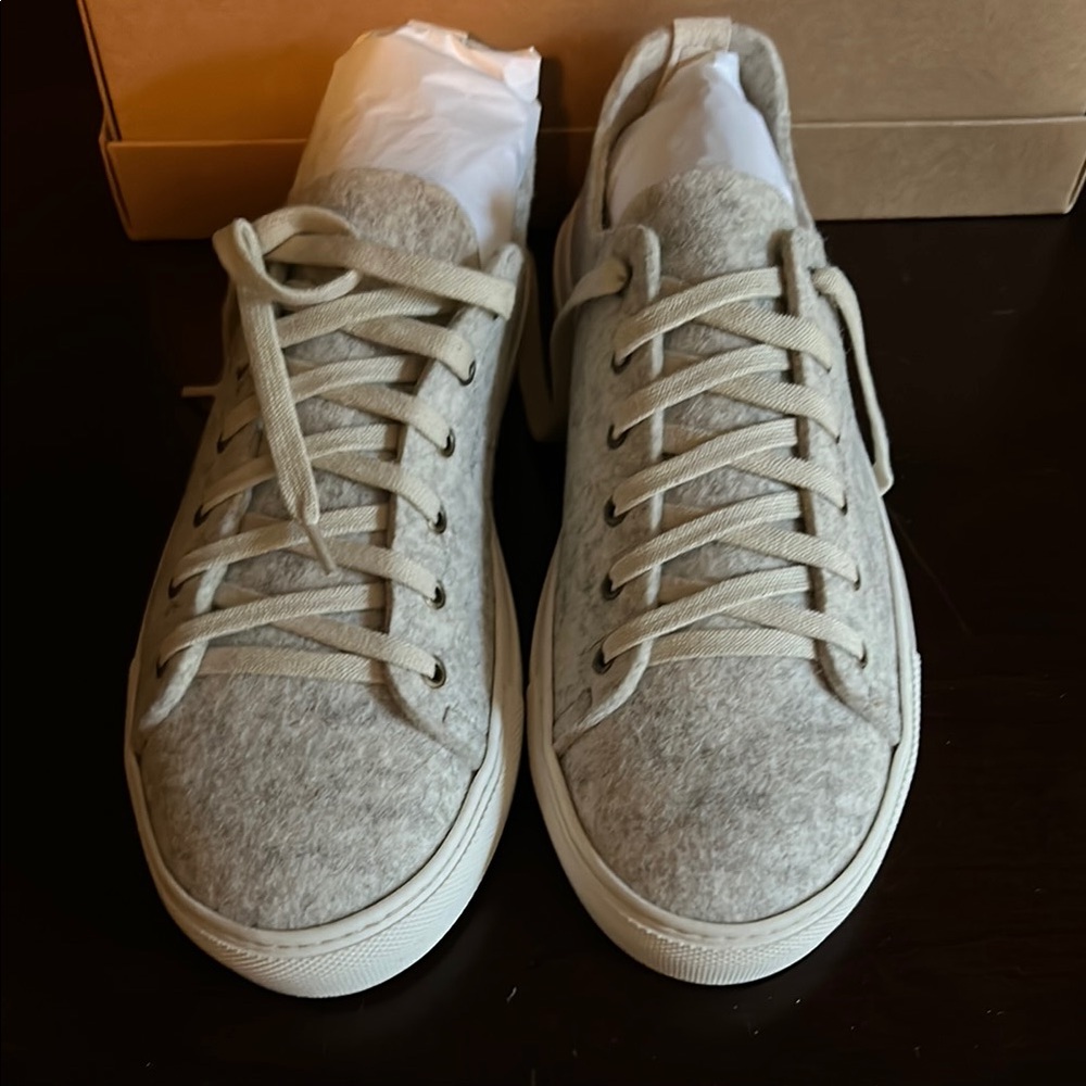 Zuzii wool and leather sneakers, handmade Los Angeles